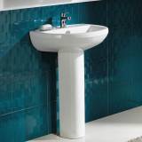 Tumba II Sink Pedestal and Basin - Single Tap Hole 